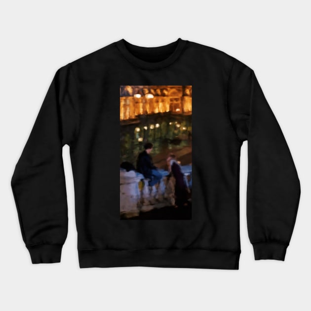 Before Sunrise Film Painting Crewneck Sweatshirt by aplinsky